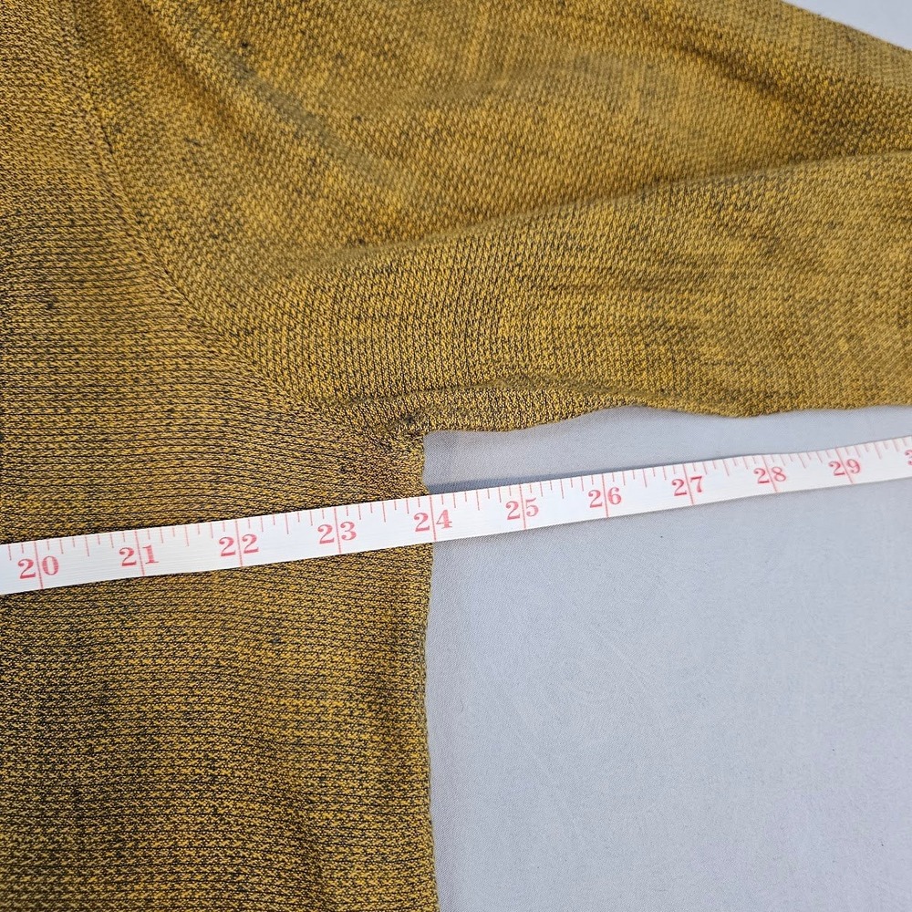 32 BAR BLUES | Mens Mustard Yellow Textured Long Sleeve Button Down Shirt Large - Picture 9 of 15